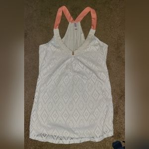 Cream and Orange Tank